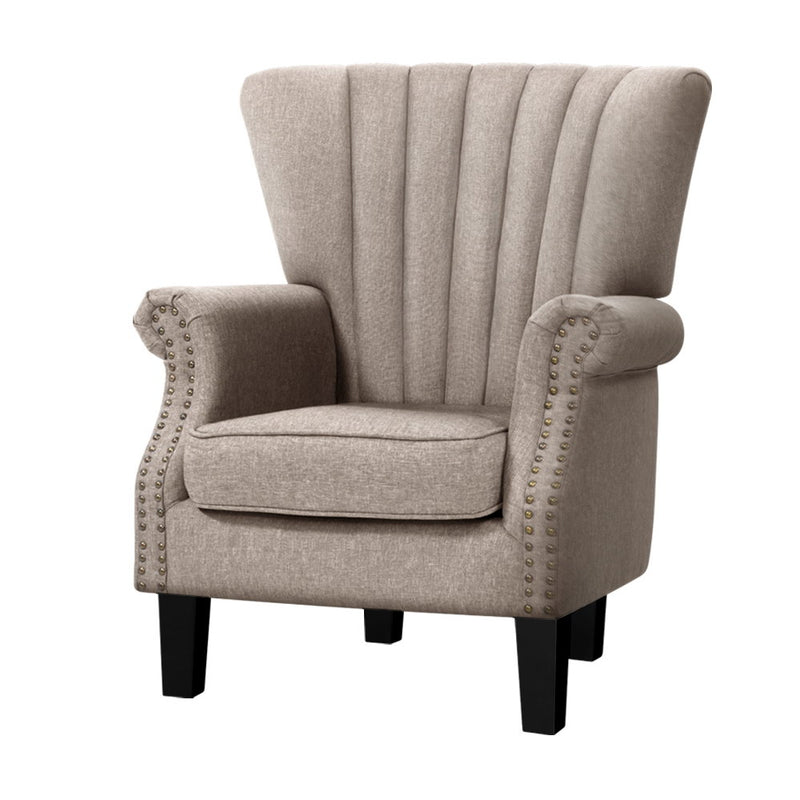 Armchair Lounge Chair Accent Chairs Armchairs Fabric Single Sofa Beige