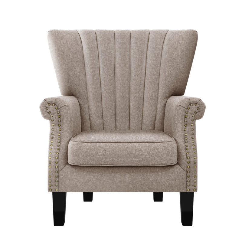 Armchair Lounge Chair Accent Chairs Armchairs Fabric Single Sofa Beige