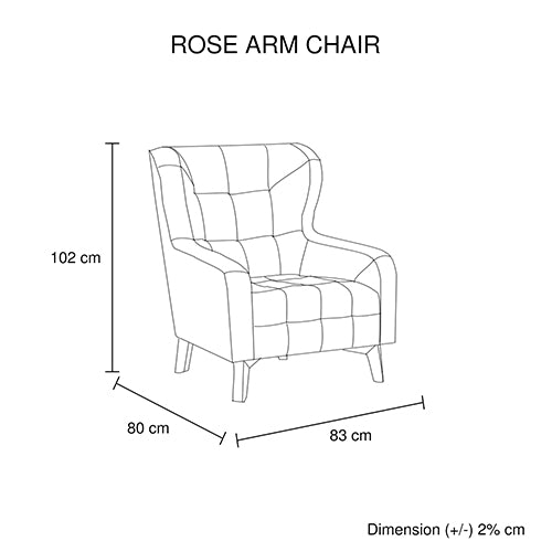 Rose Arm Chair Printing on Back