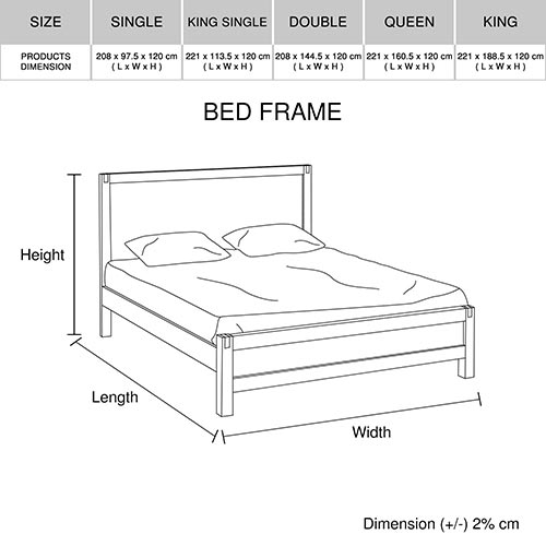 Java Bed frame King Size Chocolate