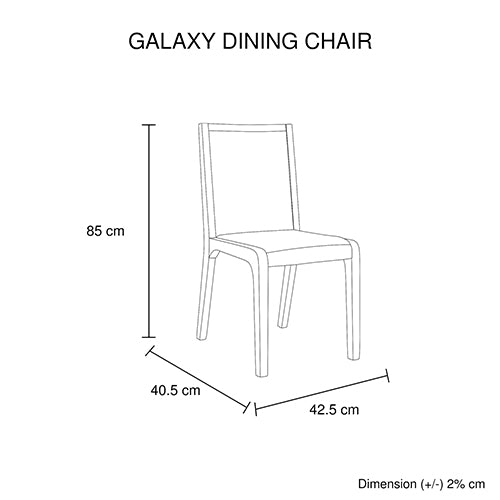 2X Galaxy Dining Chair Grey and Ash Colour