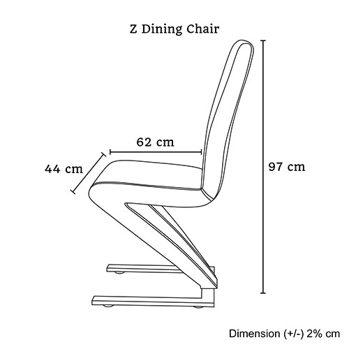 2 X Z Chair Black Colour