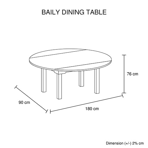 Baily Dining Table Black & White