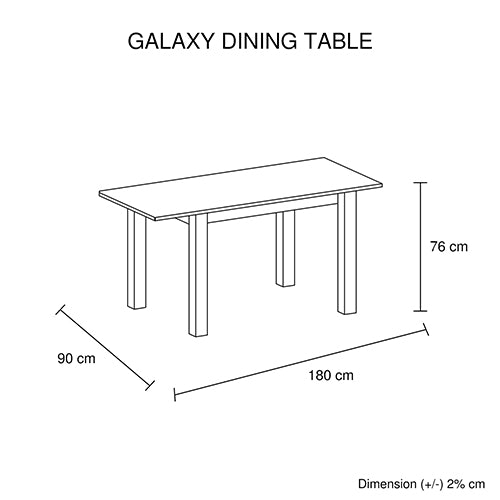 Galaxy Dining Table White Ash Colour