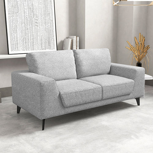 Hopper 2 Seater Fabric Sofa Light Grey Colour