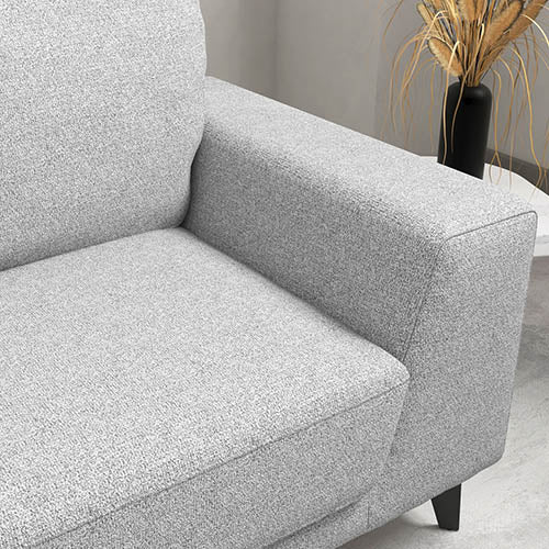 Hopper 2 Seater Fabric Sofa Light Grey Colour