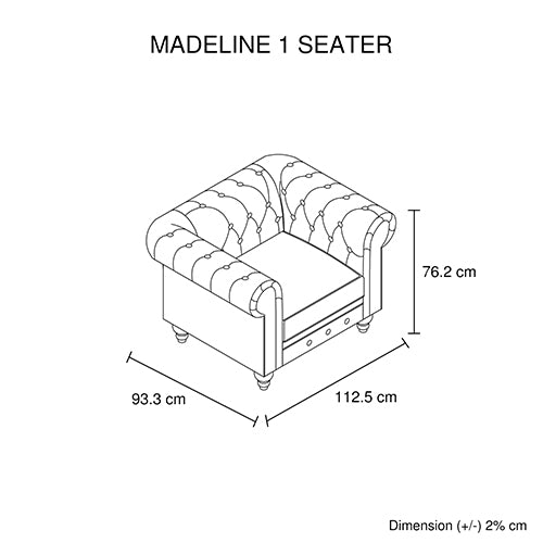 Madeline 1 Seater Brown