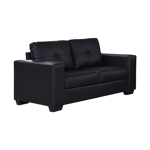 Nikki Sofa Black Colour 2 Seater PU Leather