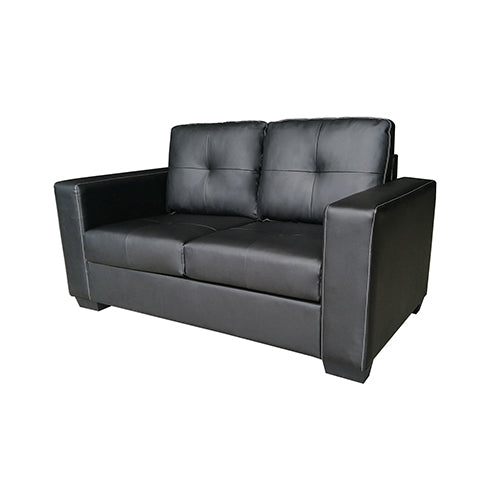 Nikki Sofa Black Colour 2 Seater PU Leather