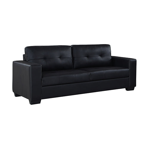 Nikki Sofa Black Colour 3 Seater PU Leather