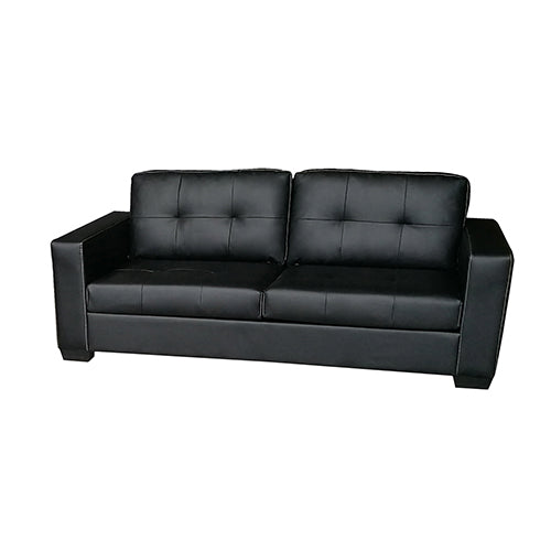 Nikki Sofa Black Colour 3 Seater PU Leather