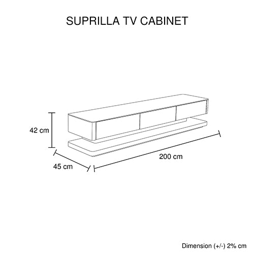 Suprilla TV Cabinet Black Colour