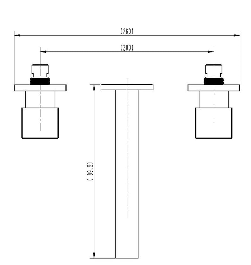 3pc Bath Mixer Set