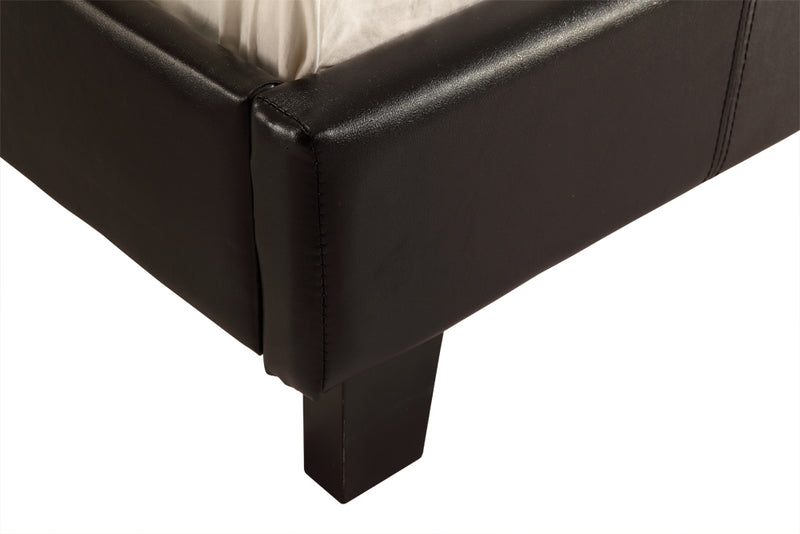 Single PU Leather Bed Frame Black