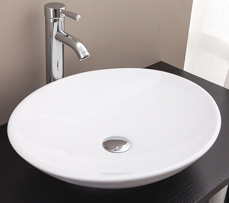 Bathroom Ceramic Oval Above Countertop Basin for Vanity