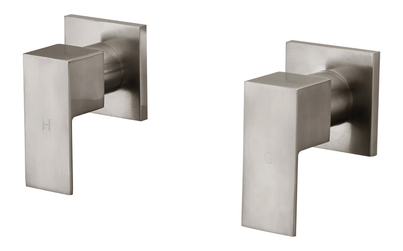 Chrome Bathroom Shower / Bath Mixer Tap Set with Brushed Finish w/ WaterMark