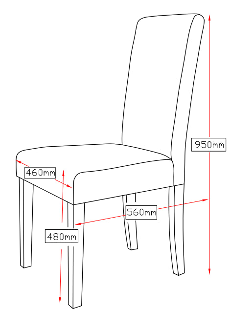 2 x Premium Fabric Linen Palermo Dining Chairs High Back - Light Slate Grey