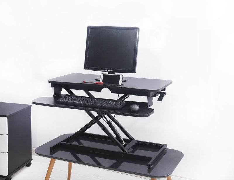 Height Adjustable Standing Desk Riser Sit Stand Desktop Office Computer