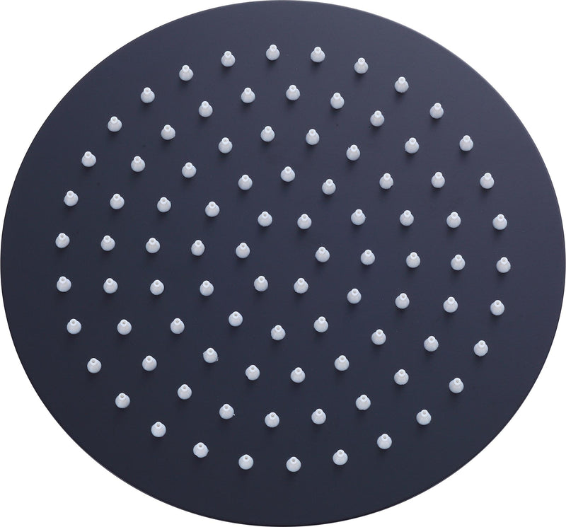 200mm Shower Head Round 304SS Electroplated Matte Black Finish