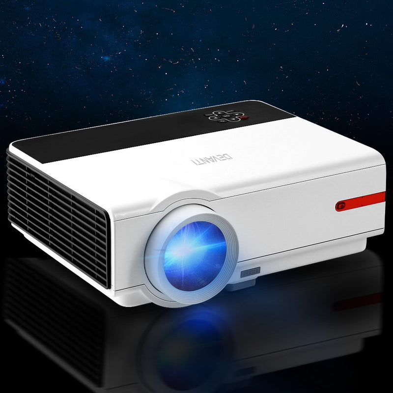 Devanti Mini Video Projector Portable HD 1080P 3200 Lumens Home USB VGA HDMI