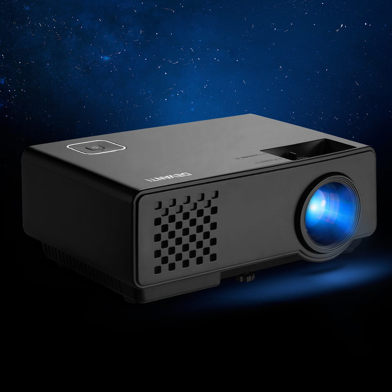 Devanti Mini Video Projector Portable WiFi Bluetooth HD 1080P 1000 Lumens Home Theater