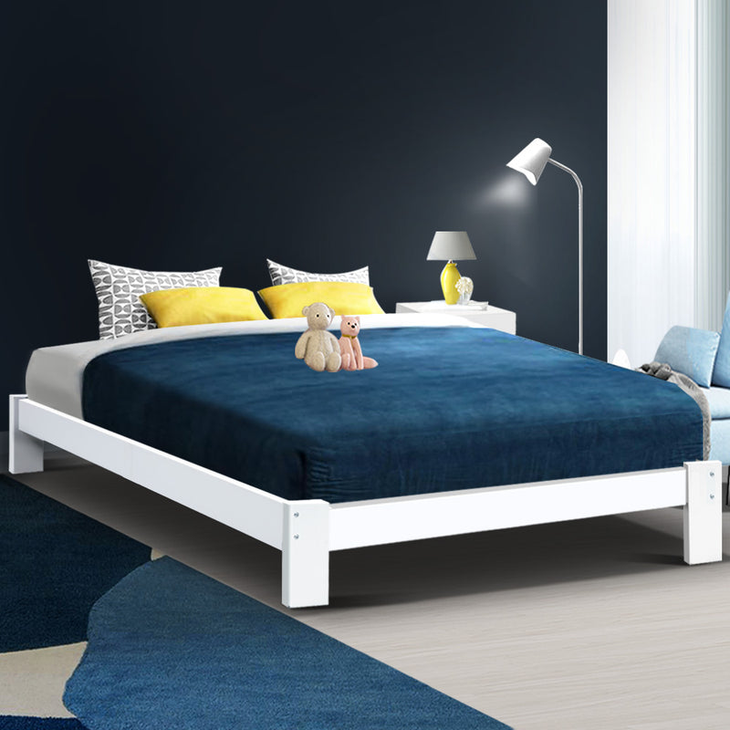 Bed Frame King Size Wooden Bed Base Timber Foundation Mattress Platform