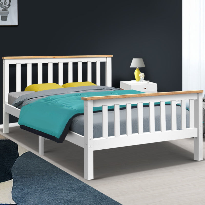 Double Full Size Wooden Bed Frame PONY Timber Mattress Base Bedroom Kids