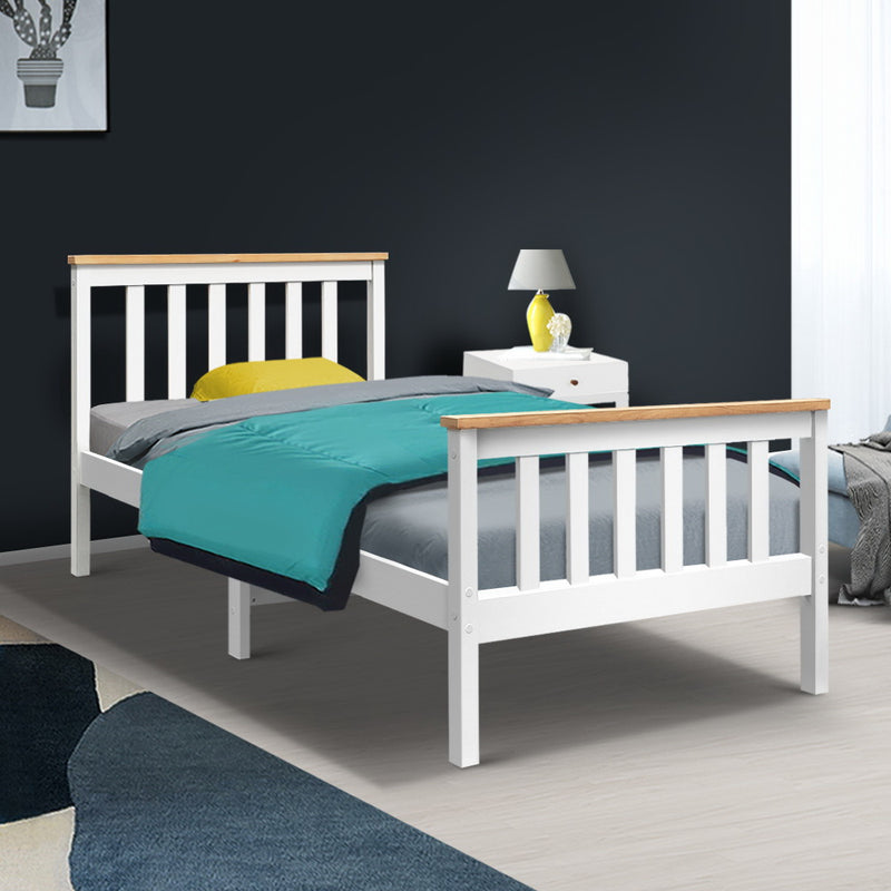 Single Wooden Bed Frame Bedroom Furniture Kids