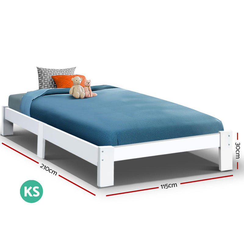 Bed Frame King Single Size Wooden Mattress Base Timber Platform JADE