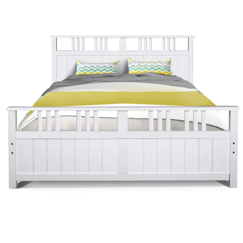 Wooden Bed Frame Timber Double Full Size EVA Kids Adults Mattress Bed Base