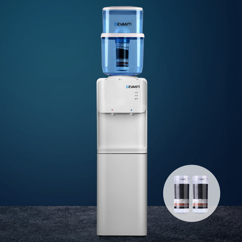 Devanti 22L Water Cooler Dispenser Hot Cold Taps Purifier Filter Replacement