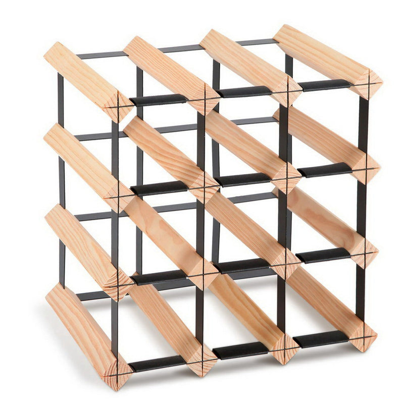 12 Bottle Timber Wine Rack