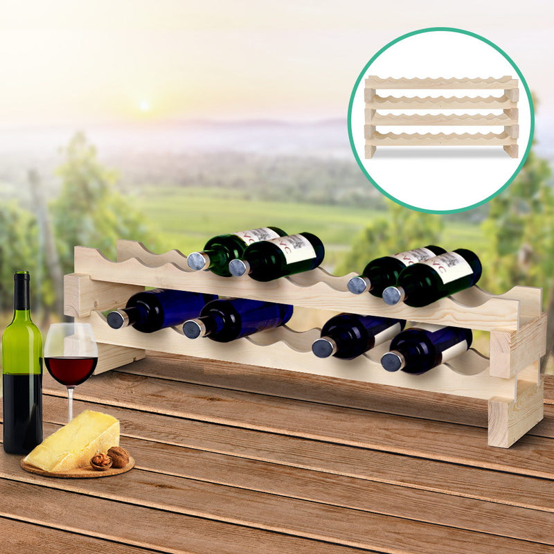 20 Bottle Timber Wine Rack