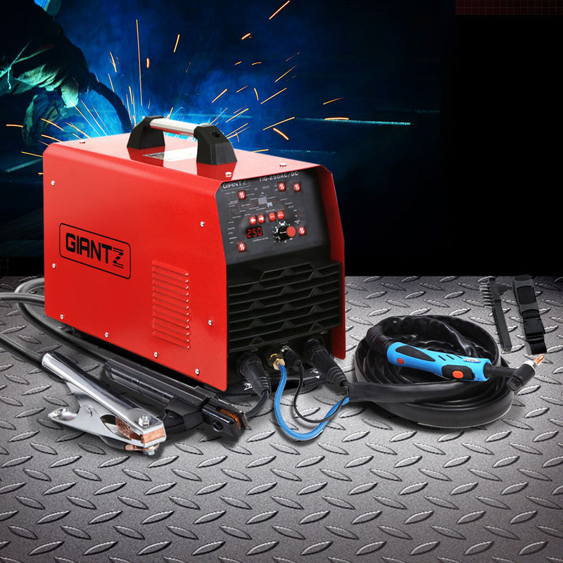 Giantz 250Amp Inverter Welder AC/DC Pulse TIG MMA Aluminum Welding Machine Stick