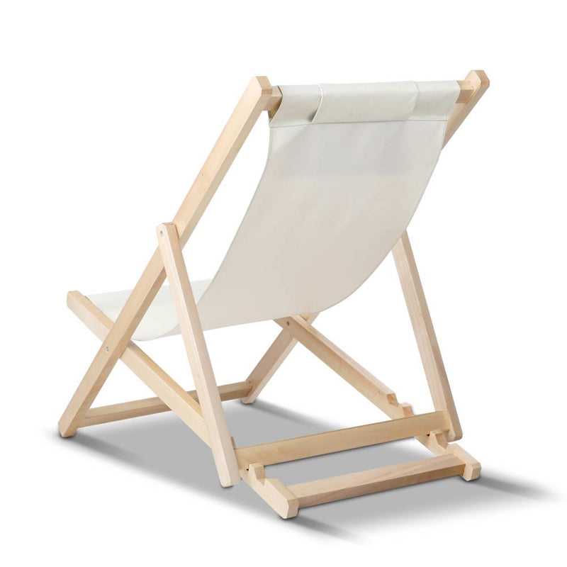 Outdoor Furniture Sun Lounge Chairs Deck Chair Folding Wooden Patio Beach