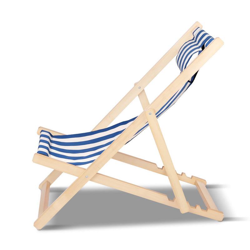 Outdoor Furniture Sun Lounge Beach Chairs Deck Chair Folding Wooden Patio