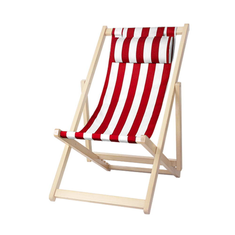 Outdoor Furniture Sun Lounge Wooden Beach Chairs Deck Chair Folding Patio