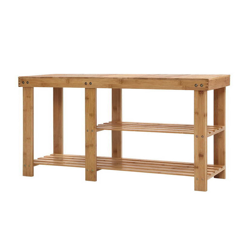 Bamboo Shoe Rack Bench