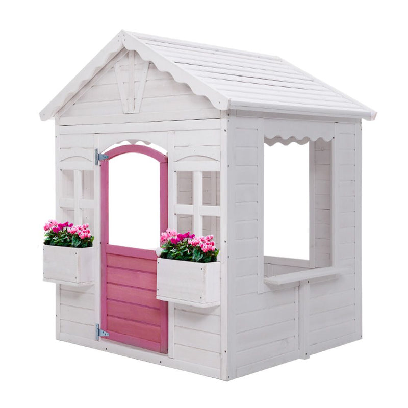 Kids Cubby House Wooden Outdoor Childrens Gift Pretend Play Set