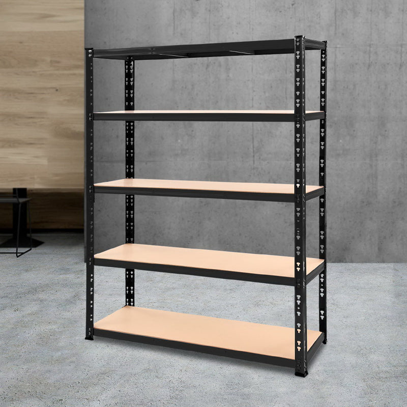 1.2M Warehouse Racking Shelving Storage Shelf Garage Shelves Rack Steel Black