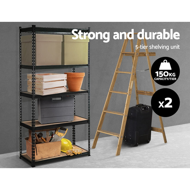 2x0.7M Warehouse Shelving Racking Storage Garage Steel Metal Shelves Rack