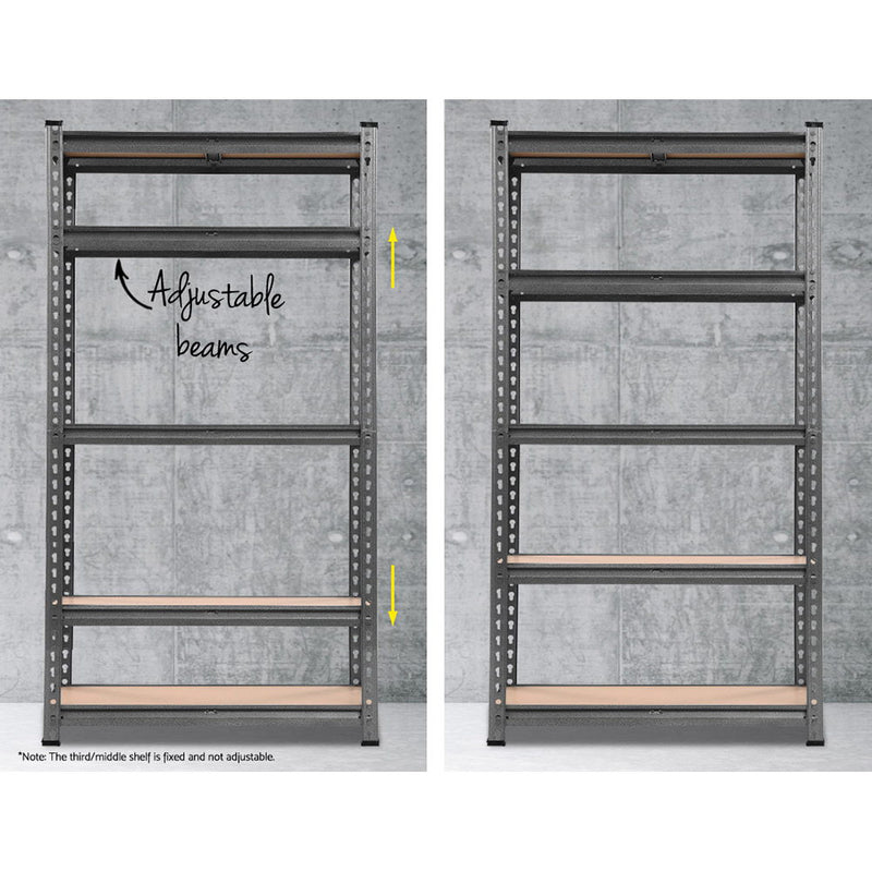 2x0.7M Steel Warehouse Racking Rack Shelving Storage Garage Shelves Shelf