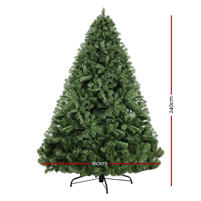 2.4M 8FT Christmas Tree Xmas Decoration Home Decor 1500 Tips Green