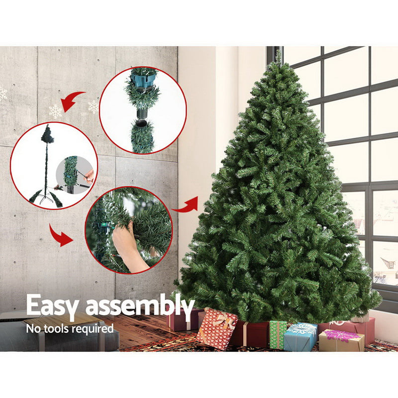 2.4M 8FT Christmas Tree Xmas Decoration Home Decor 1500 Tips Green