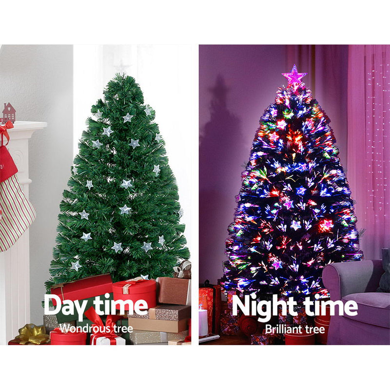 1.2M 4FT LED Christmas Tree Xmas Optic Fiber Multi Colour Lights