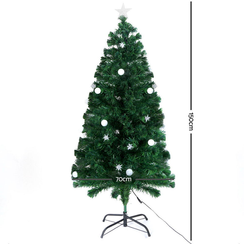 1.5M 5FT LED Christmas Tree Optic Fiber Xmas Multi Colour Lights