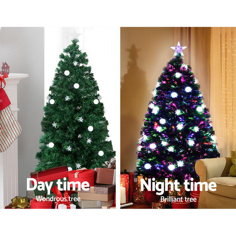 1.5M 5FT LED Christmas Tree Optic Fiber Xmas Multi Colour Lights