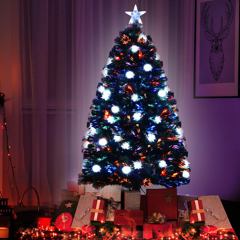 1.5M 5FT LED Christmas Tree Optic Fiber Xmas Multi Colour Lights