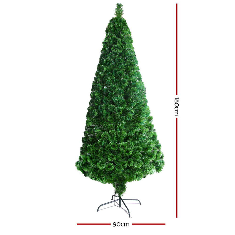 1.8M 6FT LED Christmas Tree Optic Fiber Xmas Multi Colour Lights