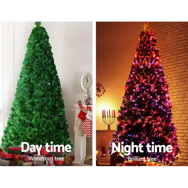 1.8M 6FT LED Christmas Tree Optic Fiber Xmas Multi Colour Lights